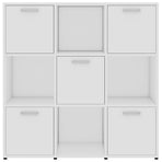 Book Cabinet White 90x30x90 cm Engineered Wood
