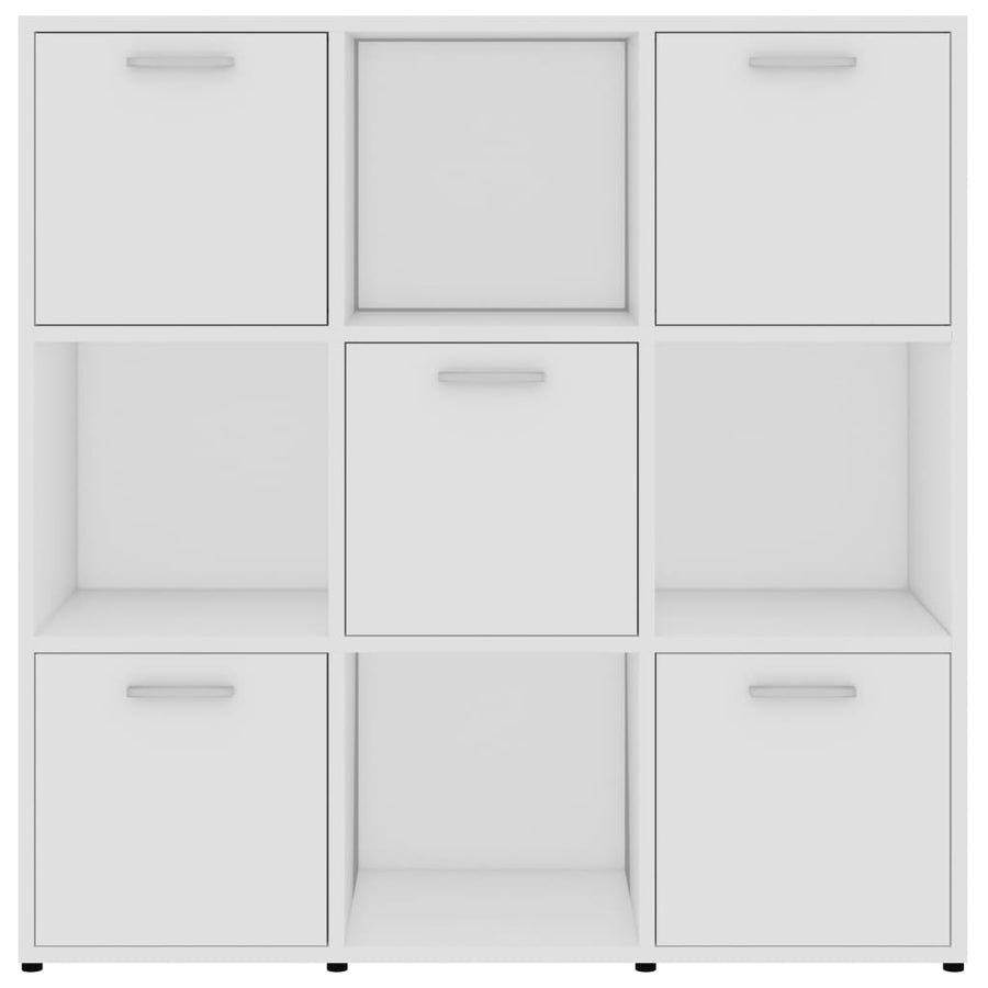 Book Cabinet White 90x30x90 cm Engineered Wood