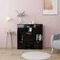 Book Cabinet Black 90x30x90 cm Engineered Wood