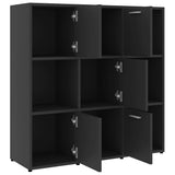 Book Cabinet Grey 90x30x90 cm Engineered Wood - 45-Degree Angle