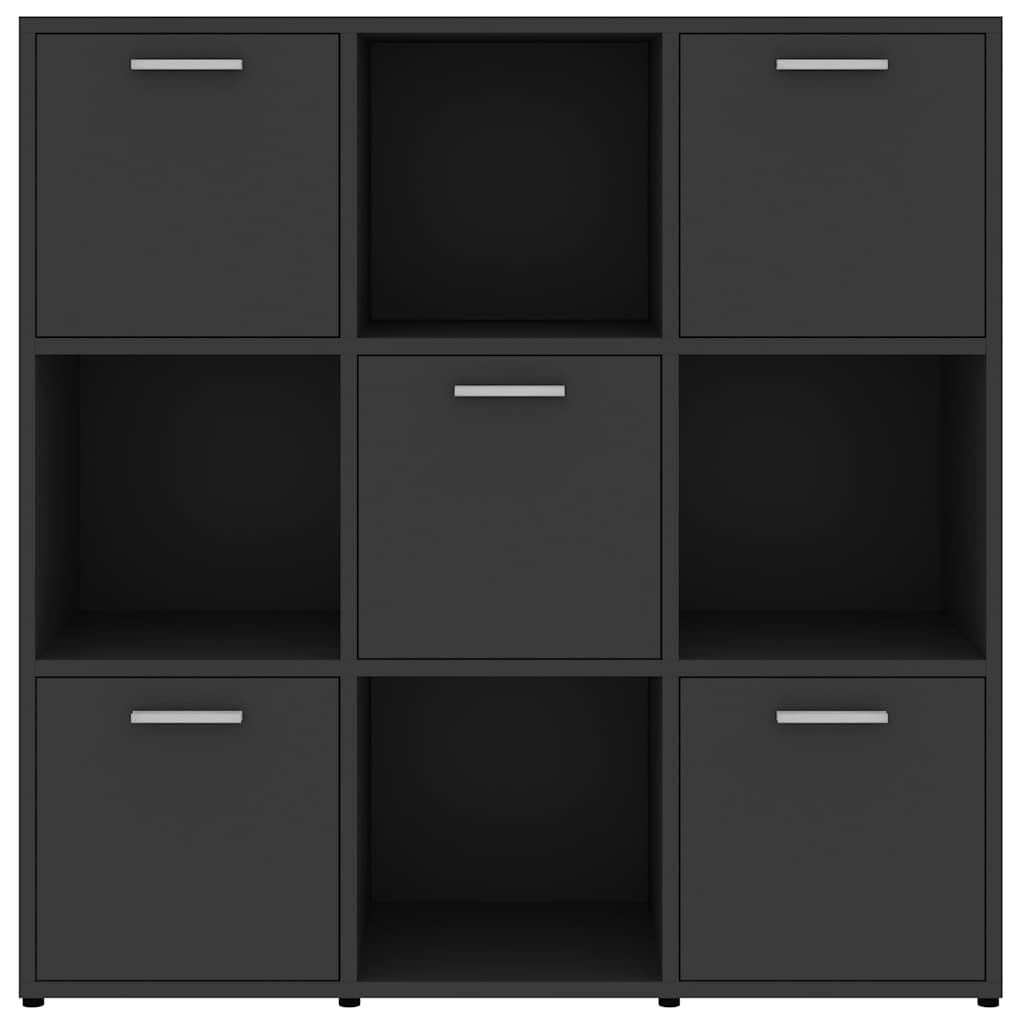 Book Cabinet Grey 90x30x90 cm Engineered Wood