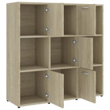 Book Cabinet Sonoma Oak 90x30x90 cm Engineered Wood - 45-Degree Angle