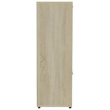 Book Cabinet Sonoma Oak 90x30x90 cm Engineered Wood - Close-Up Angle