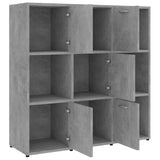 Book Cabinet Concrete Grey 90x30x90 cm Engineered Wood - 45-Degree Angle