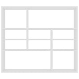 Wall Shelf White 90x16x78 cm Engineered Wood