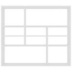 Wall Shelf White 90x16x78 cm Engineered Wood