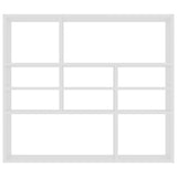 Wall Shelf White 90x16x78 cm Engineered Wood