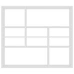 Wall Shelf White 90x16x78 cm Engineered Wood