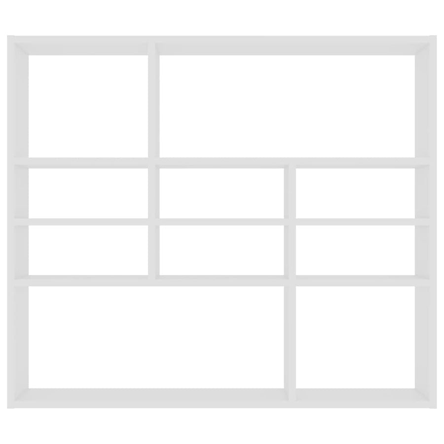 Wall Shelf White 90x16x78 cm Engineered Wood