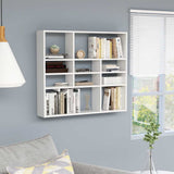 Wall Shelf White 90x16x78 cm Engineered Wood