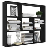 Wall Shelf Black 90x16x78 cm Engineered Wood