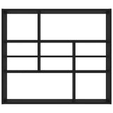 Wall Shelf Black 90x16x78 cm Engineered Wood