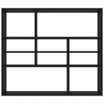 Wall Shelf Black 90x16x78 cm Engineered Wood