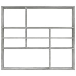 Wall Shelf Concrete Grey 90x16x78 cm Engineered Wood