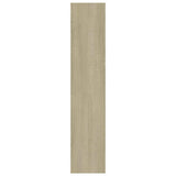 Wall Shelf White and Sonoma Oak 90x16x78 cm Engineered Wood - 45-Degree Angle