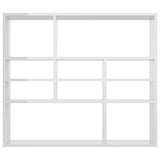 Wall Shelf High Gloss White 90x16x78 cm Engineered Wood - Top-Down View