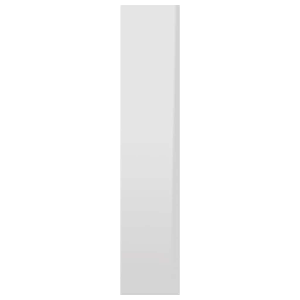 Wall Shelf High Gloss White 90x16x78 cm Engineered Wood