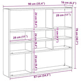 Wall Shelf High Gloss White 90x16x78 cm Engineered Wood