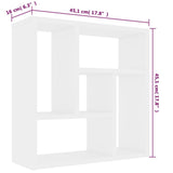 Wall Shelf White 45x16x45 cm Engineered Wood