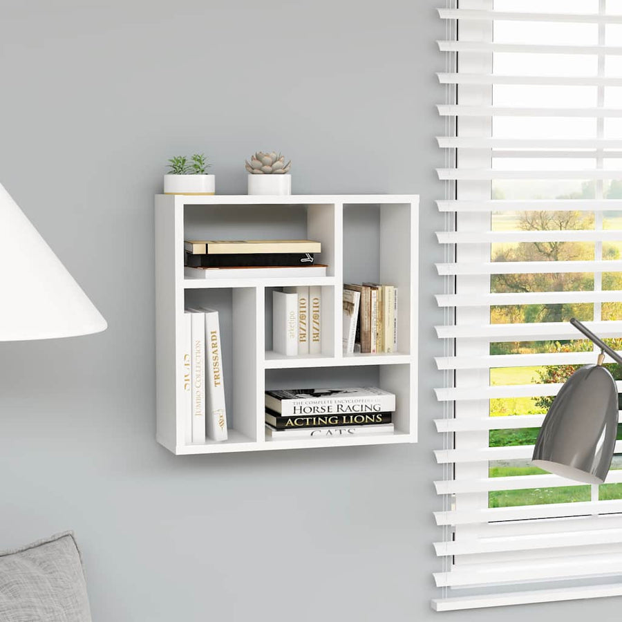 Wall Shelf White 45x16x45 cm Engineered Wood