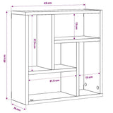Wall Shelf Grey 45x16x45 cm Engineered Wood