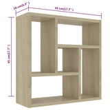 Wall Shelf Sonoma Oak 45.1x16x45.1 cm Engineered Wood - Rear View