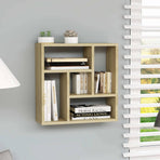Wall Shelf Sonoma Oak 45x16x45 cm Engineered Wood