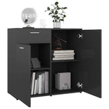 Sideboard High Gloss Grey 160x36x75 cm Engineered Wood