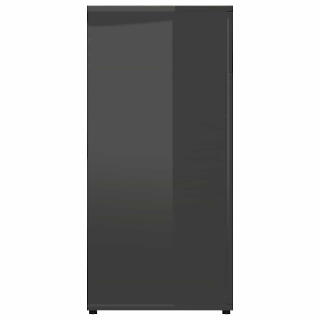 Sideboard High Gloss Grey 160x36x75 cm Engineered Wood