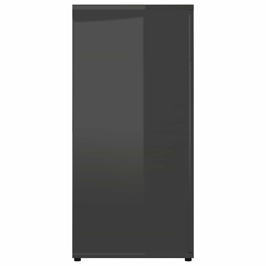 Sideboard High Gloss Grey 160x36x75 cm Engineered Wood