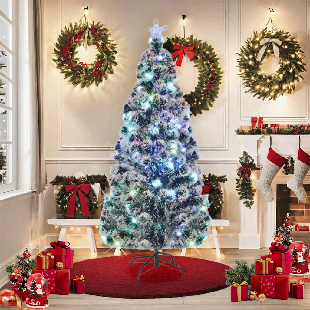 Pre-lit Christmas Tree with Stand 180 cm 220 Branches