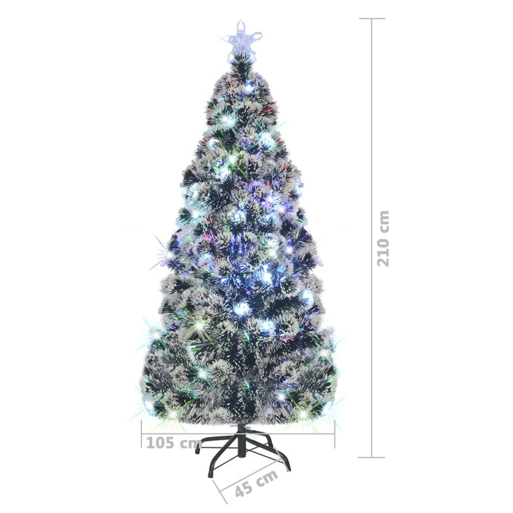 Pre-lit Christmas Tree with Stand 210 cm 280 Branches