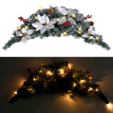 Christmas Arch with LED Lights Green 90 cm PVC - Front View