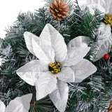 Christmas Arch with LED Lights Green 90 cm PVC - Top-Down View