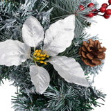 Christmas Arch with LED Lights Green 90 cm PVC - 45-Degree Angle