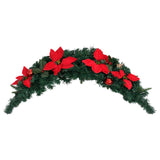 Christmas Arch with LED Lights Green 90 cm PVC - Front View