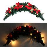 Christmas Arch with LED Lights Green 90 cm PVC - Side View