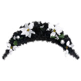 Christmas Arch with LED Lights Black 90 cm PVC - Side View