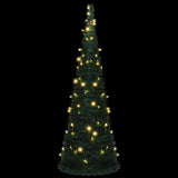 Pop-up String Artificial Pre-lit Christmas Tree Green 180 cm - Top-Down View