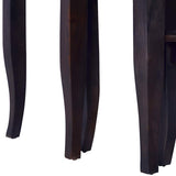 Side Tables 3 pcs Light Black Coffee Solid Mahogany Wood - Close-Up Angle