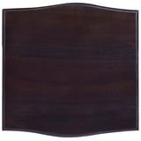 Bedside Cabinet Light Black Coffee Solid Mahogany Wood - Rear View