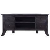 TV Cabinet Light Black Coffee 100x40x45 cm Solid Mahogany Wood