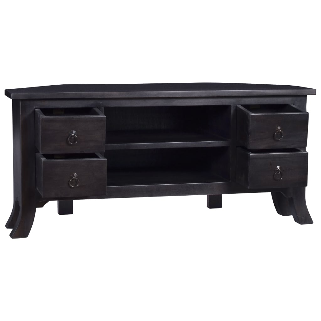 TV Cabinet Light Black Coffee 100x40x45 cm Solid Mahogany Wood