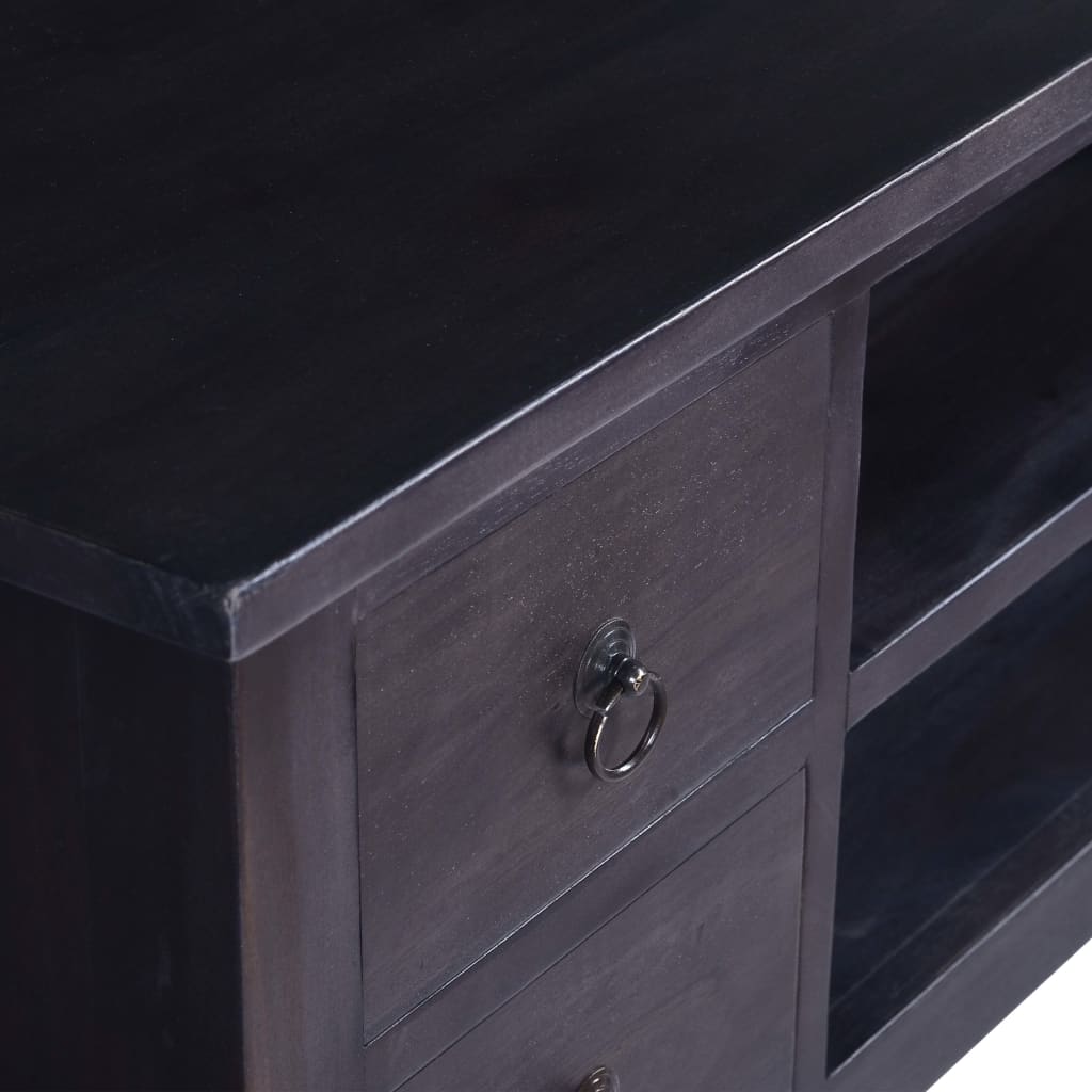 TV Cabinet Light Black Coffee 100x40x45 cm Solid Mahogany Wood