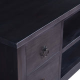 TV Cabinet Light Black Coffee 100x40x45 cm Solid Mahogany Wood