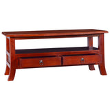 Coffee Table Classical Brown 90x50x40 cm Solid Mahogany Wood - Front View