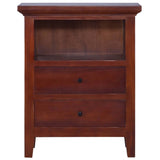 Side Cabinet Classical Brown 60x30x75 cm Solid Mahogany Wood