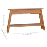 Console Table 120x30x75 cm Solid Mahogany Wood - Close-Up Angle