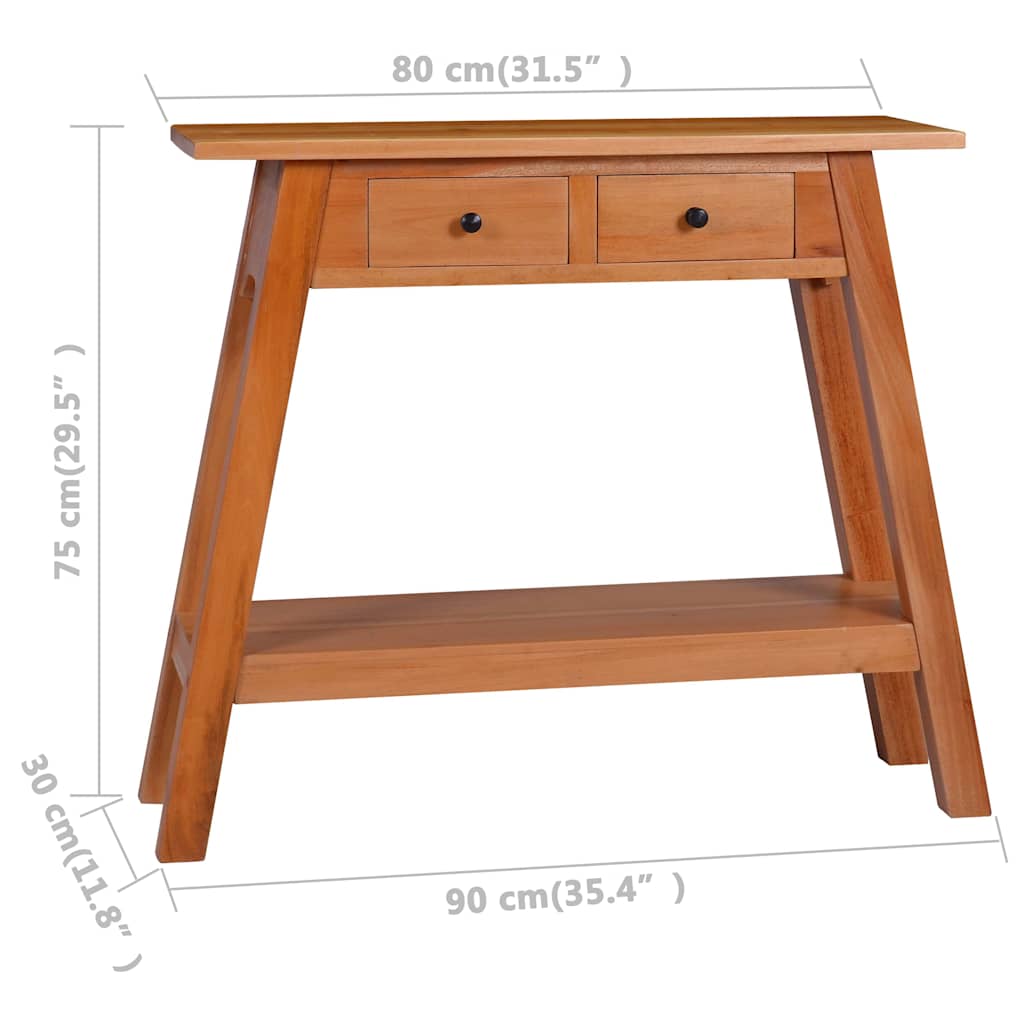 Console Table 90x30x75cm Solid Mahogany Wood