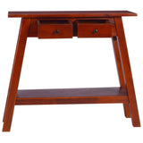Console Table Classical Brown 90x30x75cm Solid Mahogany Wood - Front View